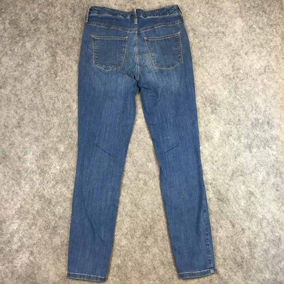 Universal Thread Jeans 6 28 High Rise Skinny Medium Wash Distressed Stretch Blue - Picture 14 of 15